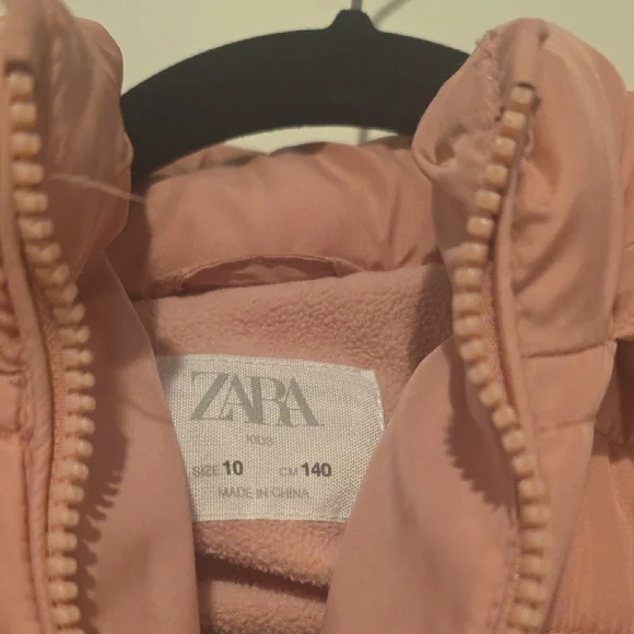 Zara Blush Quilted Jacket with Hood A1 - Picture 2 of 4